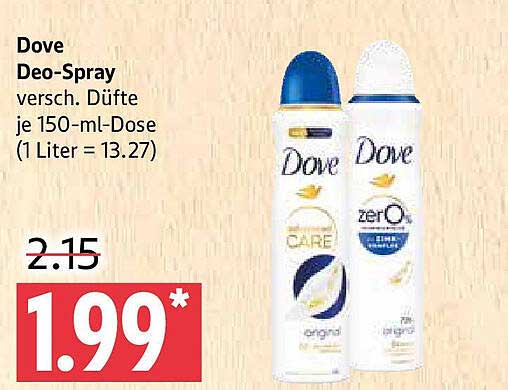 Dove Deo-Spray verschiedene Düfte 150-ml-Dose