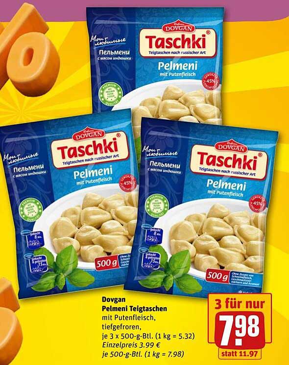 Dovgan Pelmeni Teigtaschen mit Putenfleisch