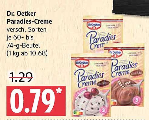 Dr. Oetker Paradies-Creme - verschiedene Sorten