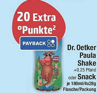 Dr. Oetker Paula Shake oder Snack