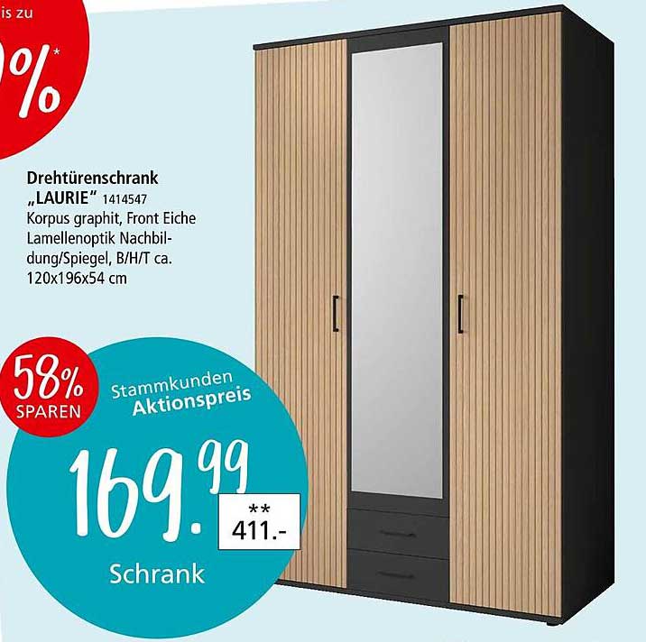 Drehtürenschrank "LAURIE"