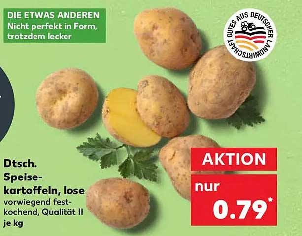 Dt. Speisekartoffeln, lose, vorwiegend festkochend, Qualität II je kg