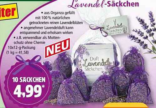 Duft Lavendel-Säckchen 10er-Packung