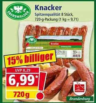 Eberswalder Knacker 720 g - Jetzt 15% billiger!