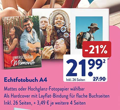 Echtfotobuch A4 – Unvergessliche Momente