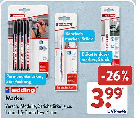 Edding Marker, 3er-Packung – Vielseitige Helfer für jeden Anlass