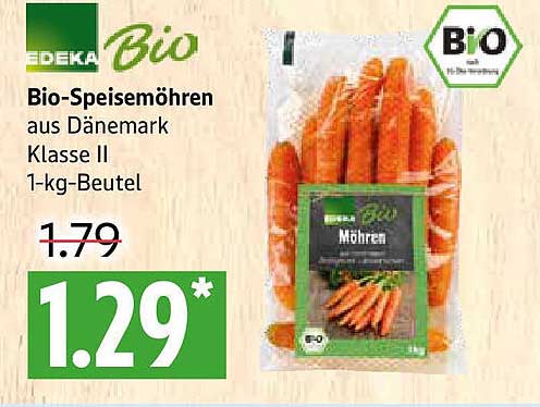 EDEKA Bio-Speisemöhren aus Dänemark Klasse II 1-kg-Beutel