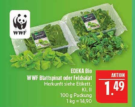EDEKA Bio WWF Blattsalat oder Feldsalat
