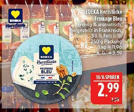 EDEKA Herzstücke Fromage Bleu 250 g