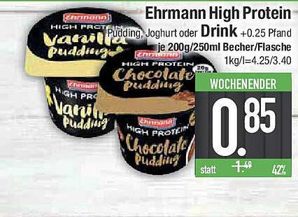 Ehrmann High Protein Pudding & Drink - 200g/250ml Becher/Flasche