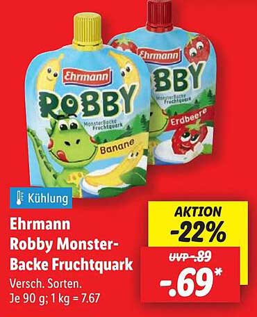 Ehrmann Robby Monster-Backe Fruchtquark