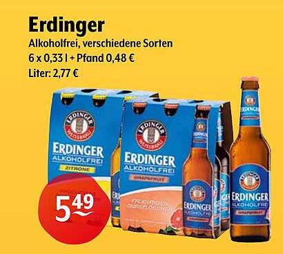 Erdinger Alkoholfrei, verschiedene Sorten, 6 x 0,33 l