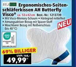 Ergonomisches-Seitenschläferkissen AH Butterfly Visco®