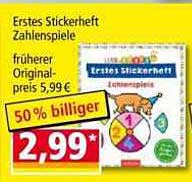 Erstes Stickerheft Zahlenspiele