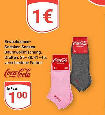 Erwachsenen-Sneaker-Socken von Coca-Cola