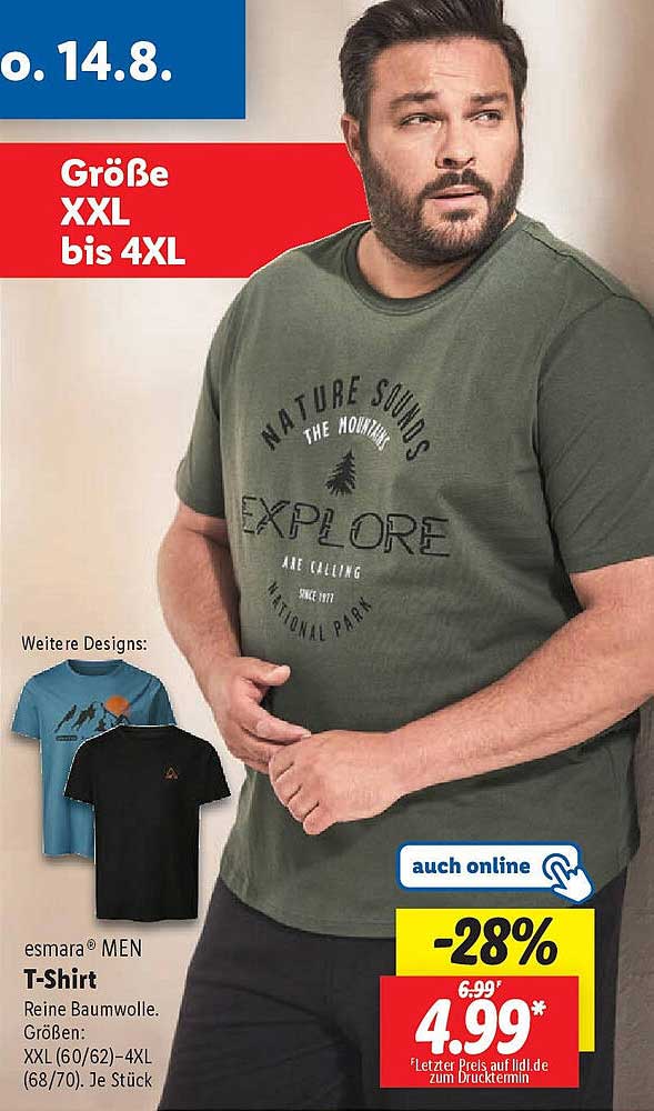 esamara® MEN T-Shirt in XXL bis 4XL - vielseitig und bequem