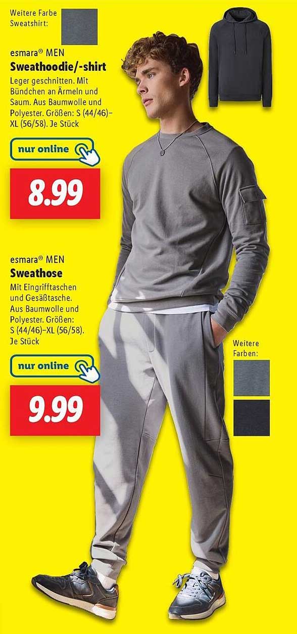 esmarac® MEN Sweathoodie/-shirt und Sweatpants – Die perfekte Ergänzung für jeden Kleiderschrank