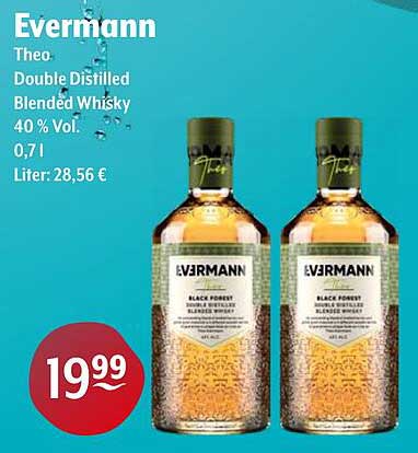 Evermann Theo Double Distilled Blended Whisky 0,7l