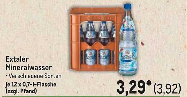 Extaler Mineralwasser - Verschiedene Sorten, 12 x 0,7 l-Flasche