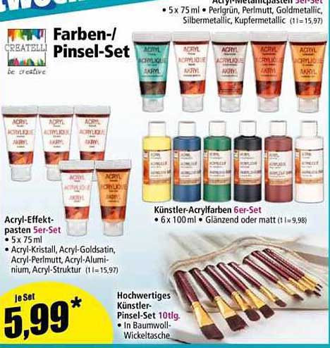 Farben-/Pinsel-Set von Creativelli