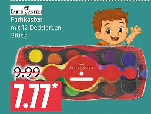 Farbkasten mit 12 Deckfarben
