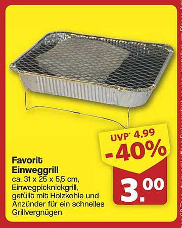 Favorit Einweggrill