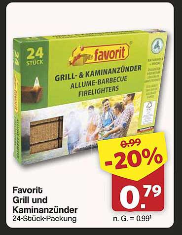 Favorit Grill- und Kaminanzünder – 24-Stück-Packung