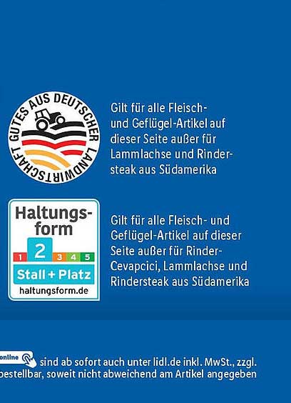 Fleisch- und Geflügelartikel aus deutscher Herkunft