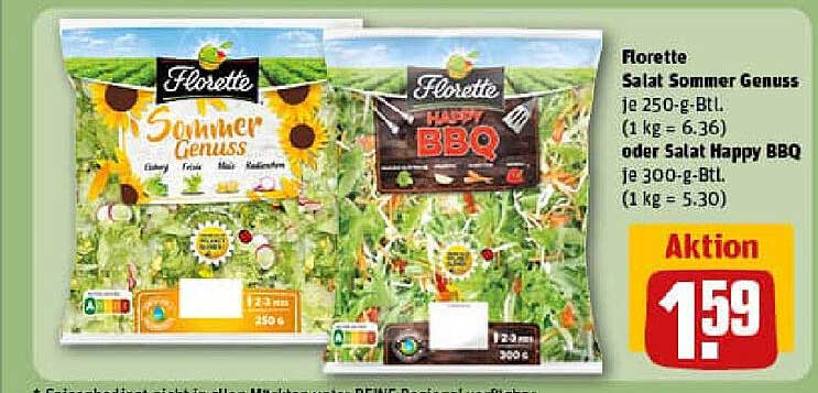 Florette Salat Sommer Genuss oder Salat Happy BBQ