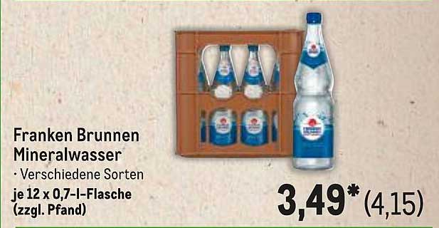 Franken Brunnen Mineralwasser – verschiedene Sorten
