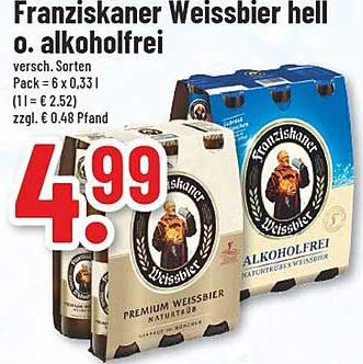 Franziskaner Weissbier hell oder alkoholfrei