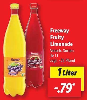Freeway Fruity Limonade 1 Liter - verschiedene Sorten