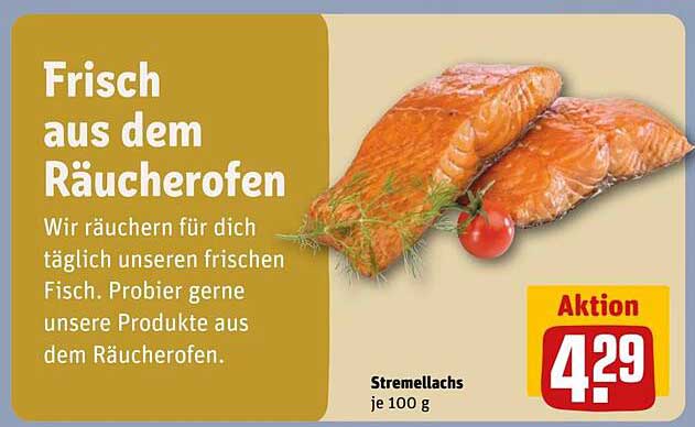 Frisch aus dem Räucherofen - Stremlachs je 100 g