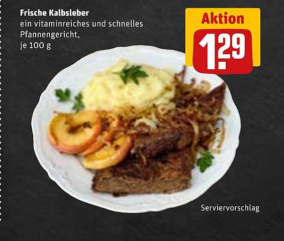 Frische Kalbsleber - ein vitaminreiches und schnelles Pfannengericht, je 100 g