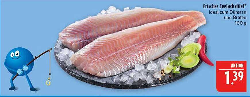 Frisches Seelachsfilet* ideal zum Dünsten und Braten 100 g