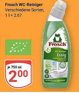 Frosch WC-Reiniger - verschiedene Sorten, 750 ml für nur 2,00 €