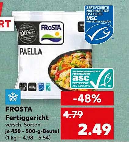 FROSTA Fertiggericht Paella 450-500 g
