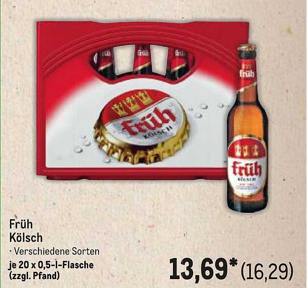 Früh Kölsch - Verschiedene Sorten, 20 x 0,5 l-Flasche
