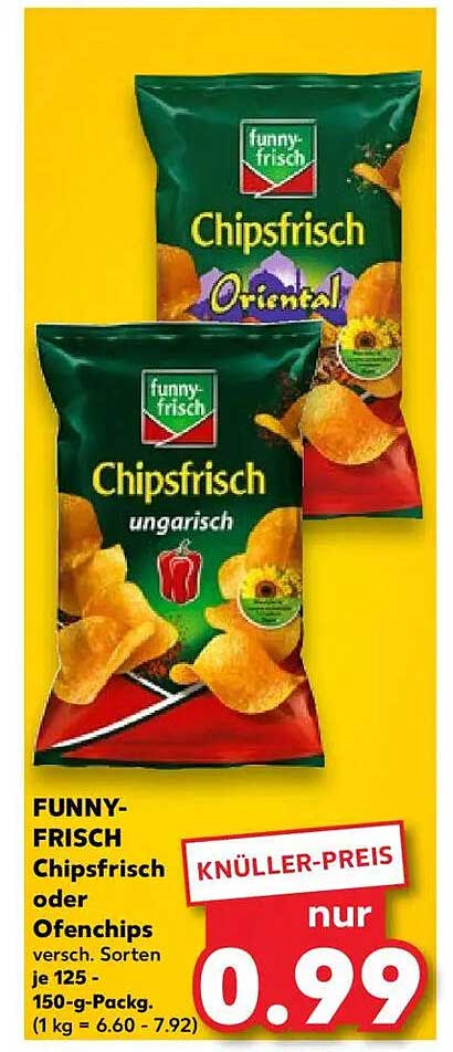 FUNNY-FRISCH Chipsfrisch oder Ofenchips, verschiedene Sorten