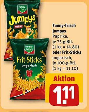 Funny-frisch Jumpys Paprika oder Frit-Sticks ungarisch