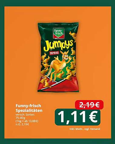 Funny-frisch Spezialitäten Jumpys Paprika 75-80g