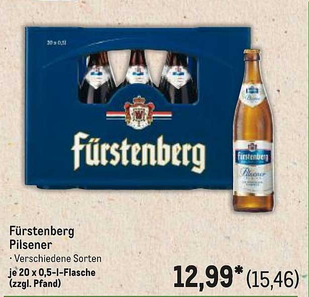 Fürstenberg Pilsener - Verschiedene Sorten je 20 x 0,5-l-Flasche (zzgl. Pfand)