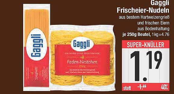 Gaggli Frischei-Nudeln 250g