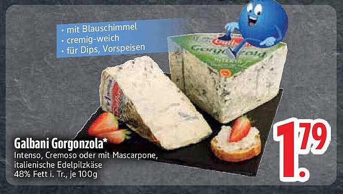 Galbani Gorgonzola* - Intensiver italienischer Edelpilzkäse