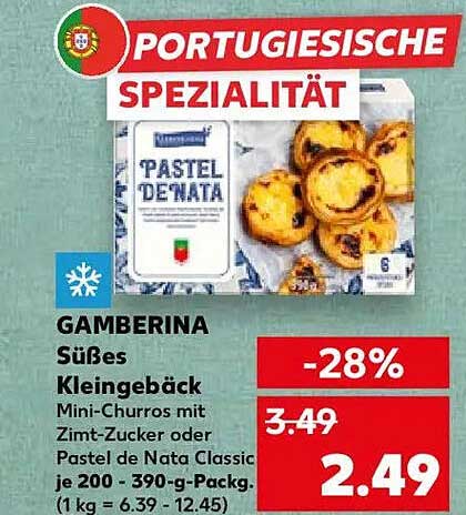Gamberina Süßes Kleingebäck – Pastel de Nata oder Mini-Churros