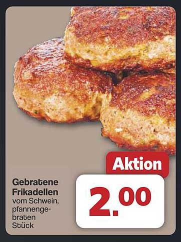 Gebratene Frikadellen vom Schwein, pfannengebraten Stück