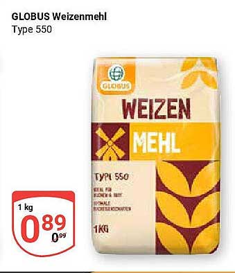 GLOBUS Weizenmehl Type 550