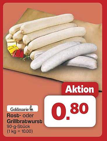 Goldmarie Rost- oder Grillbratwurst 90-g-Stück