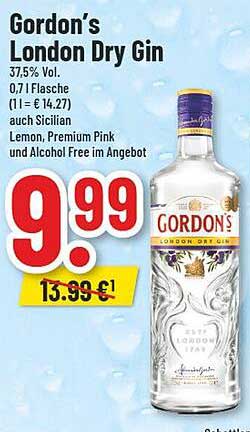 Gordon's London Dry Gin 0,7 l Flasche