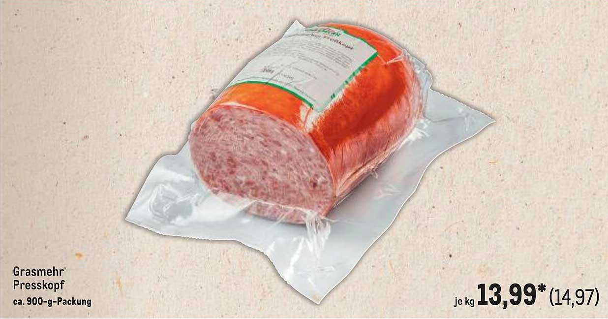 Grasmehr Presskopf ca. 900-g-Packung